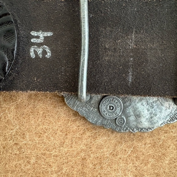 Double D Ranch Saqui Concho Belt - Brown and Green - Picture 5 of 6